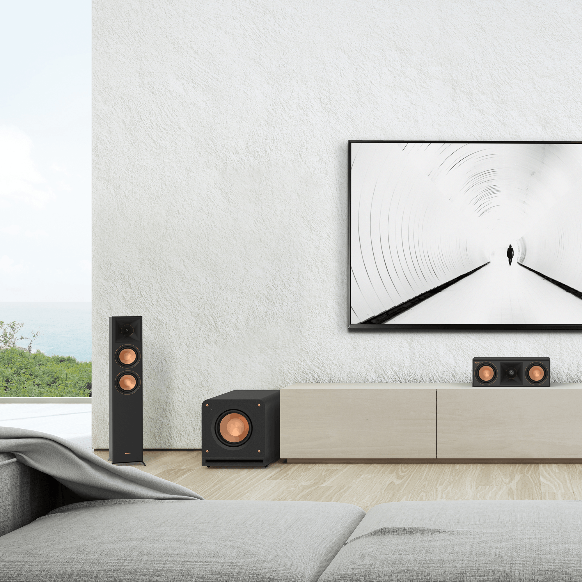 RP 1000 SW in a 3 1 configuration with other Reference Premiere Speakers mobile